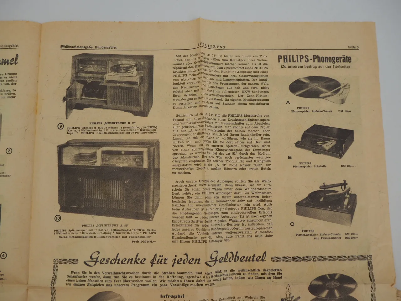 Lot Radio Reklame Grundig Braun Philips Werkzeitung Funkberater Illustrierte