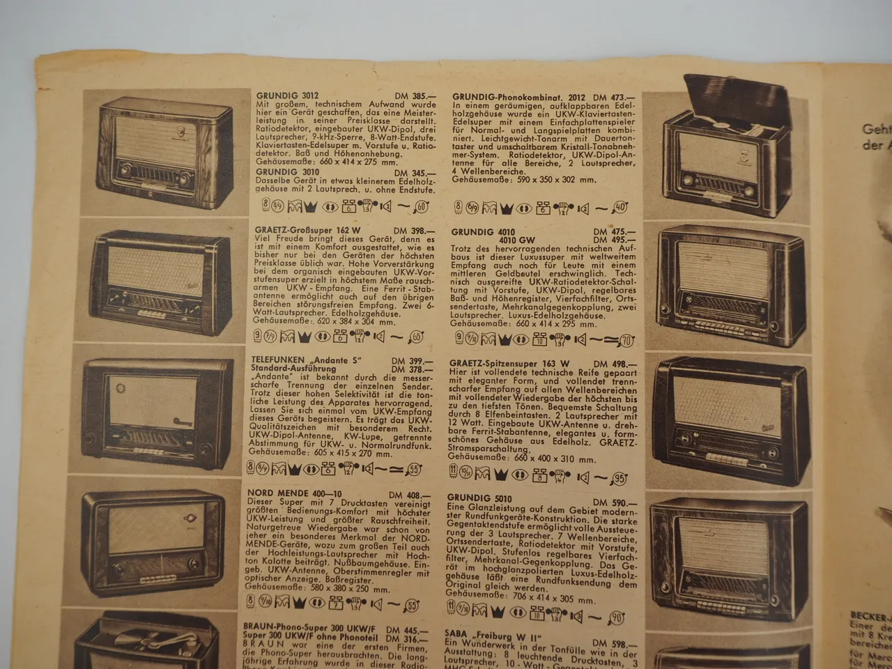 Lot Radio Reklame Grundig Braun Philips Werkzeitung Funkberater Illustrierte