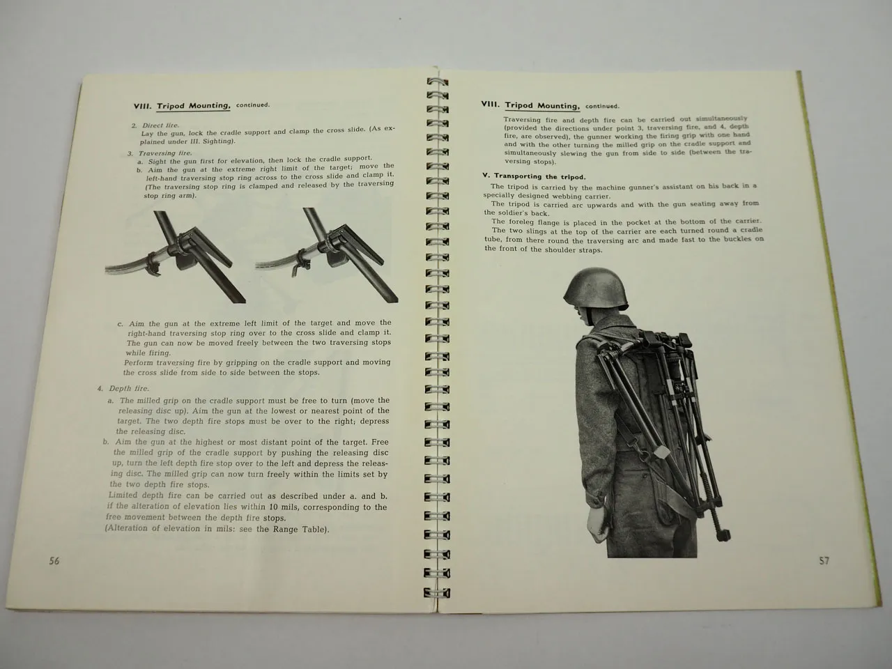 Madsen Saetter Sustained Fire Machine Gun Mark3 orig Handbook Dansk
