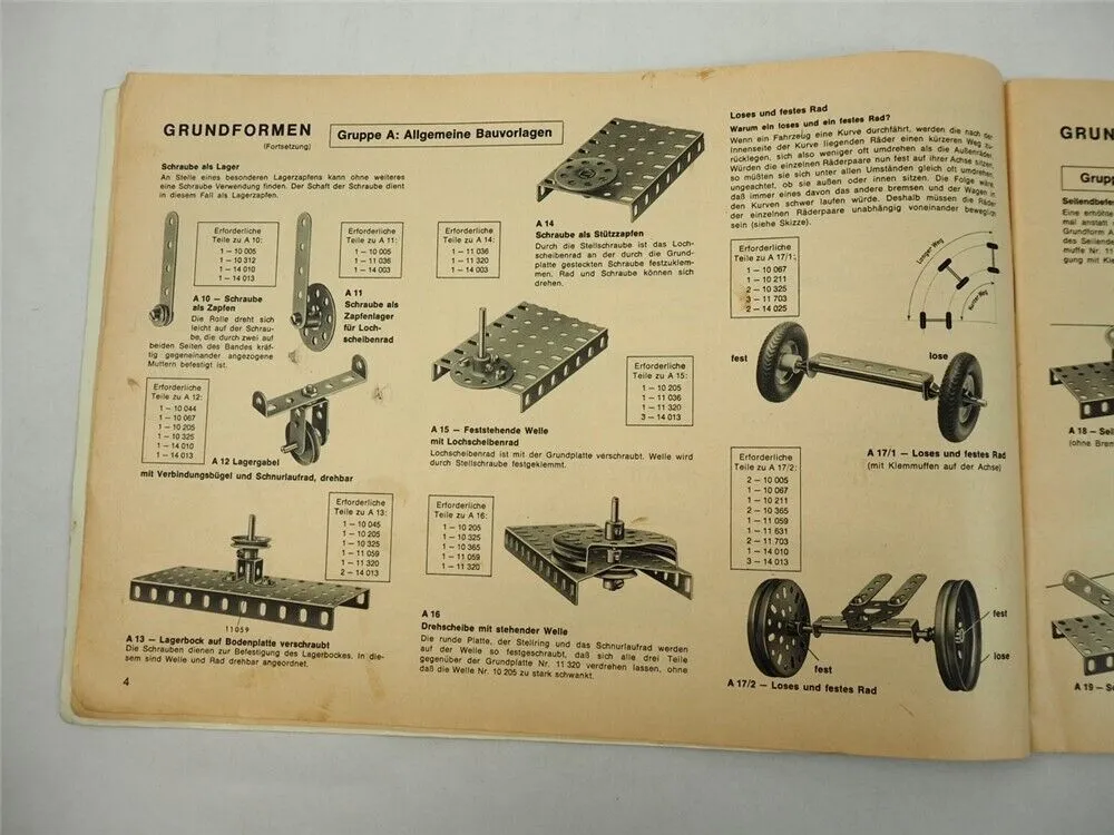 Märklin Metallbaukasten Modellbau Spielzeug Anleitungsheft 1969