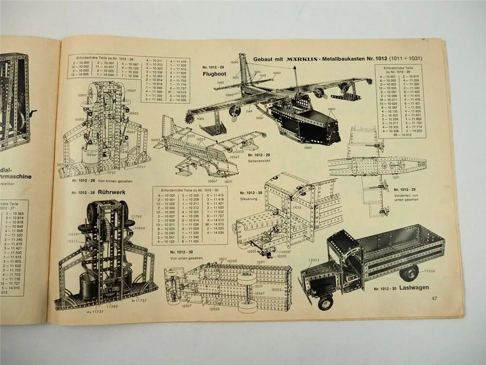 Märklin Metallbaukasten Modellbau Spielzeug Anleitungsheft 1969