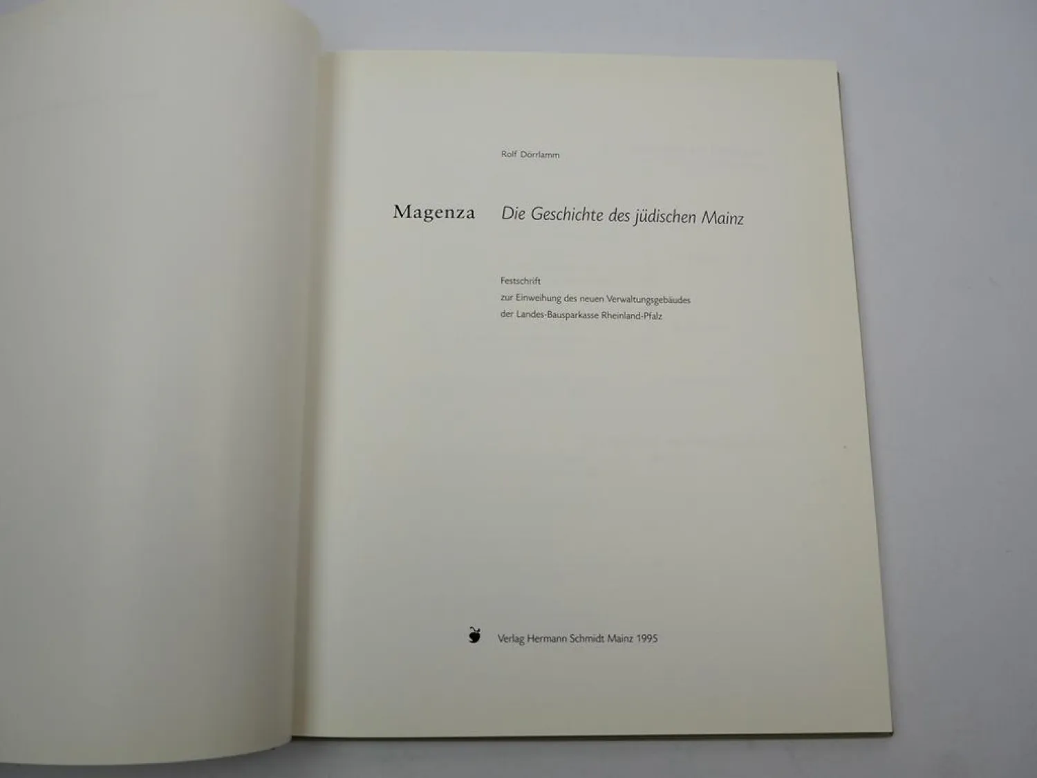 Magenza Die Geschichte des jüdischen Mainz 1995 Rolf Dörrlamm