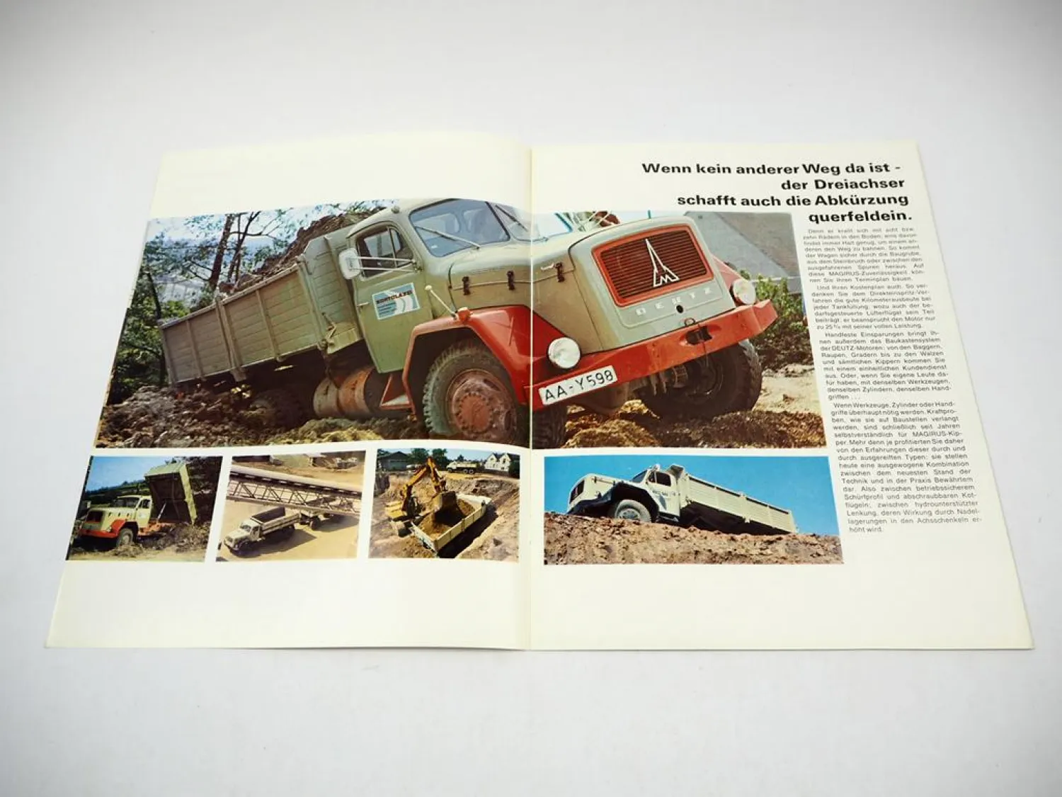 Magirus Deutz 230 D 22 K 6x4 AK 6x6 LKW Prospekt Technische Daten 09/1967