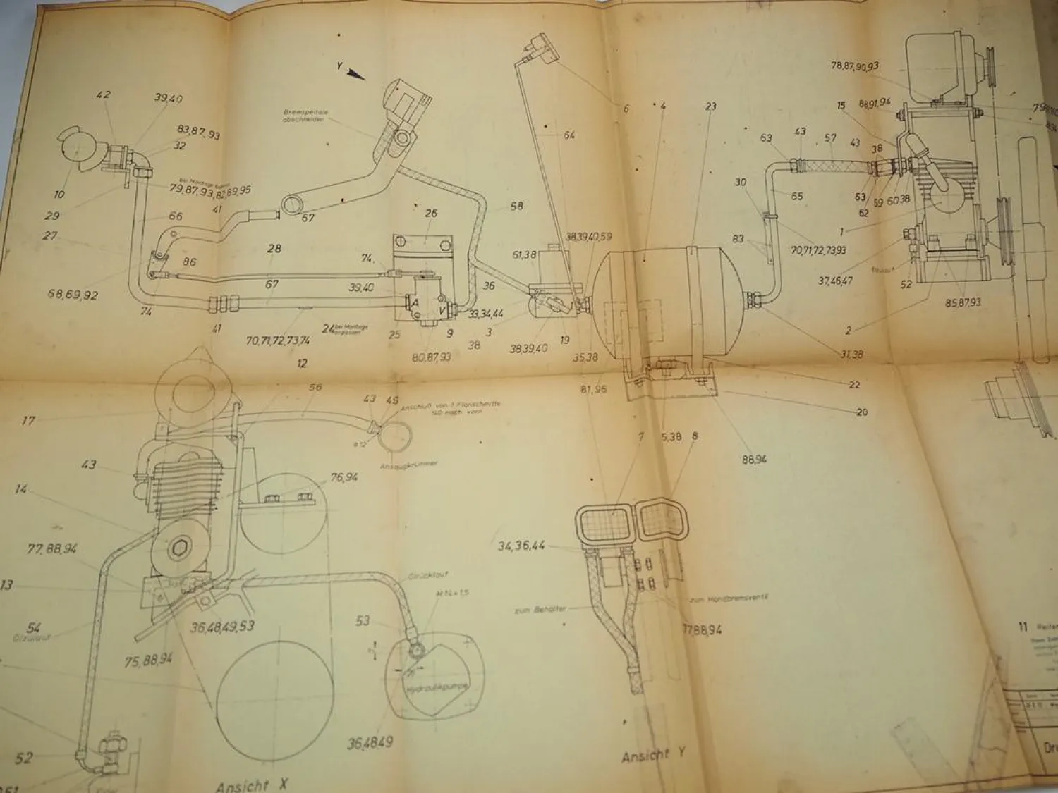 MAKA Druckluftbeschaffungsanlage Zeichnung Kaufbeuren für Fendt Farmer Schlepper