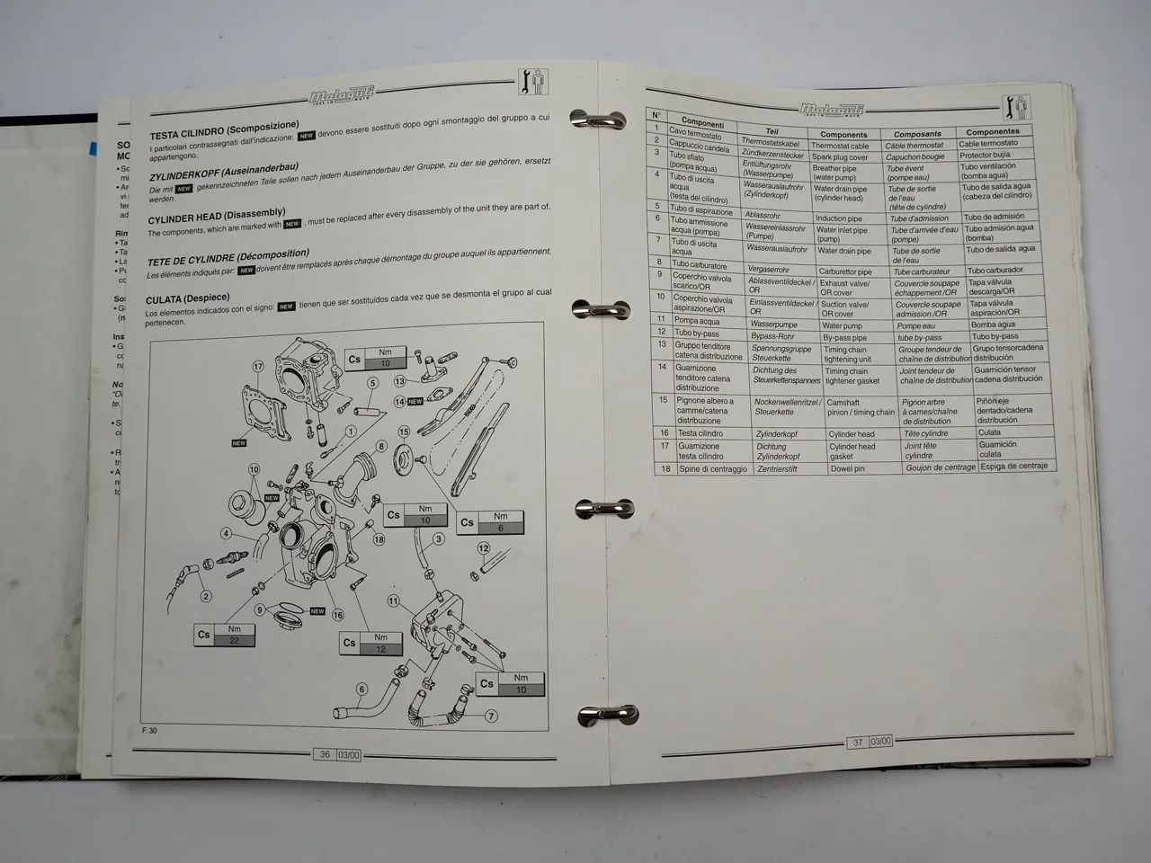 Malaguti Madison 125 150 Motorrad Werkstatthandbuch Manuale dofficina 1999/2000