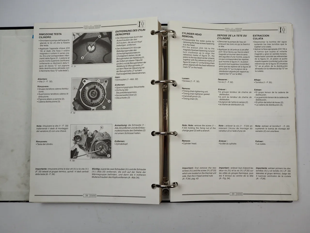 Malaguti Madison 125 150 Motorrad Werkstatthandbuch Manuale dofficina 1999/2000