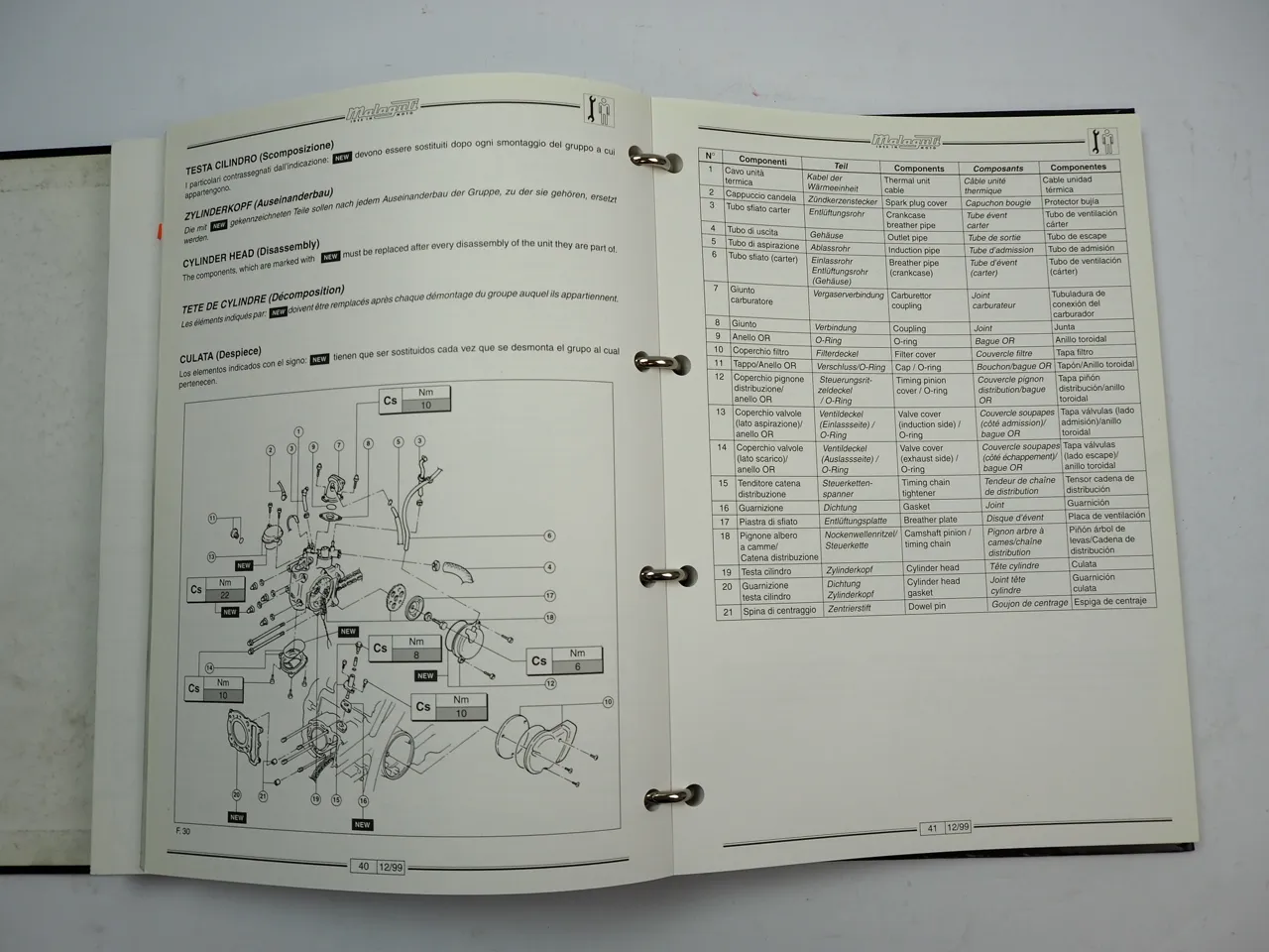 Malaguti Madison 250 Motorrad Werkstatthandbuch Manuale dofficina 1999/2000
