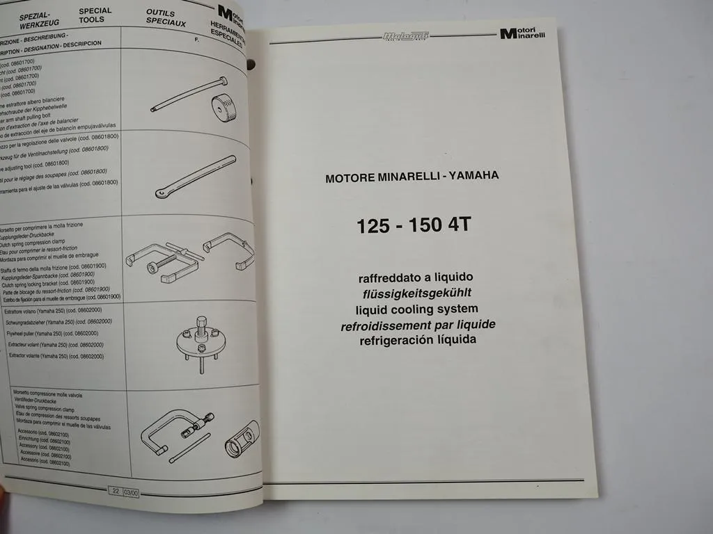 Malaguti Motor 4T für Madison 125 150 Motorrad Werkstatthandbuch 2000