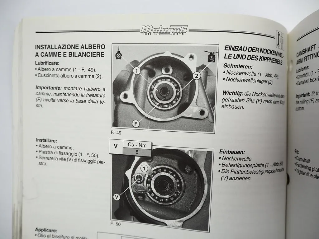 Malaguti Motor 4T für Madison 125 150 Motorrad Werkstatthandbuch 2000