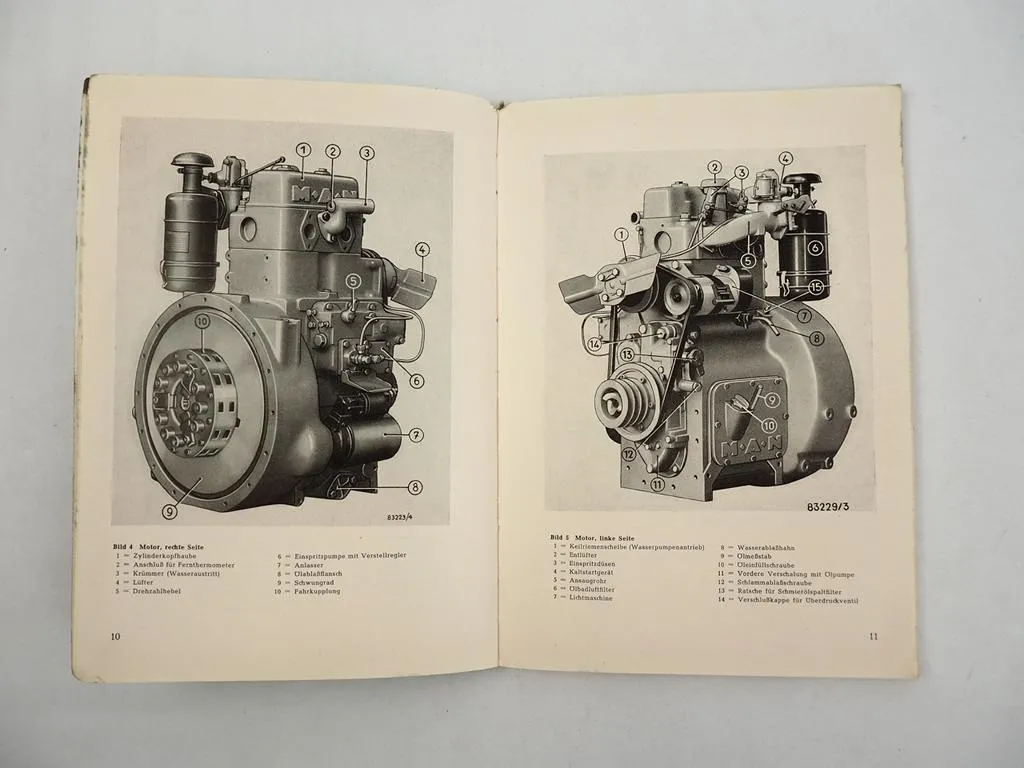 MAN 2K3 Schlepper Bedienungsanleitung Wartung Schaltplan Elektrik 1959