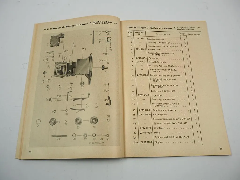 MAN B18 A/O mit Motor 2DN Ackerdiesel Ersatzteilliste