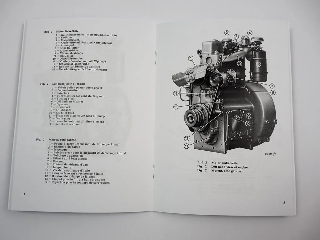 MAN B18A/1 2K1 Bedienungsanleitung für Dieselmotor 8515 M172