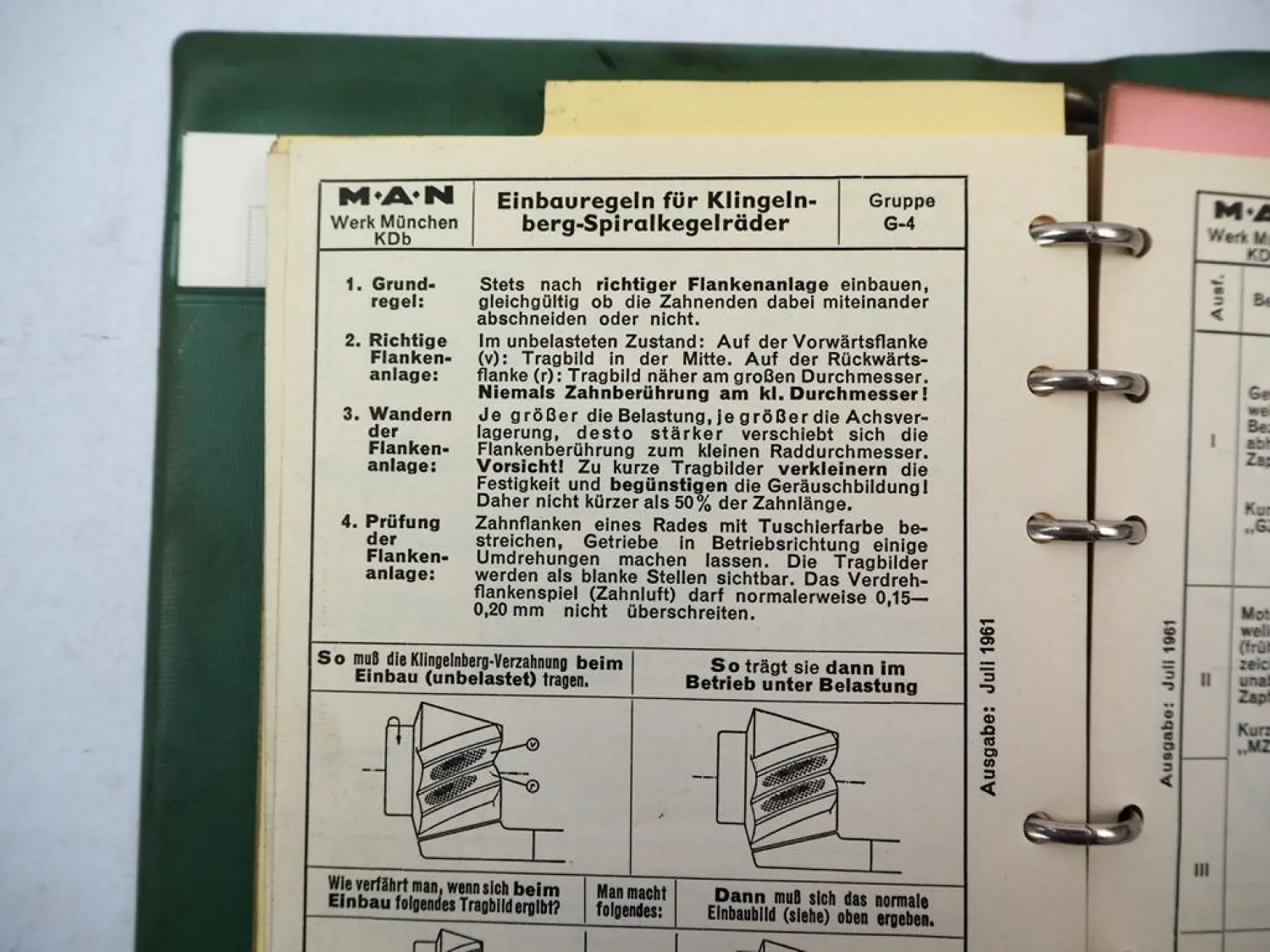 MAN Schleppertechnik Werkstatthandbuch Datenbuch Einstellwerte Drehmomente 1961
