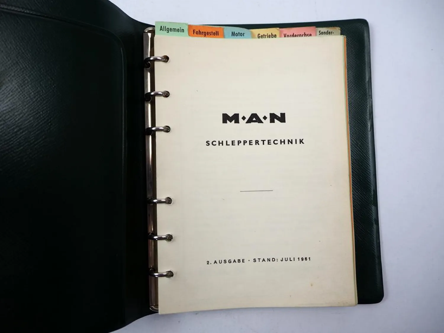 MAN Schleppertechnik Werkstatthandbuch Datenbuch Einstellwerte Drehmomente 1961