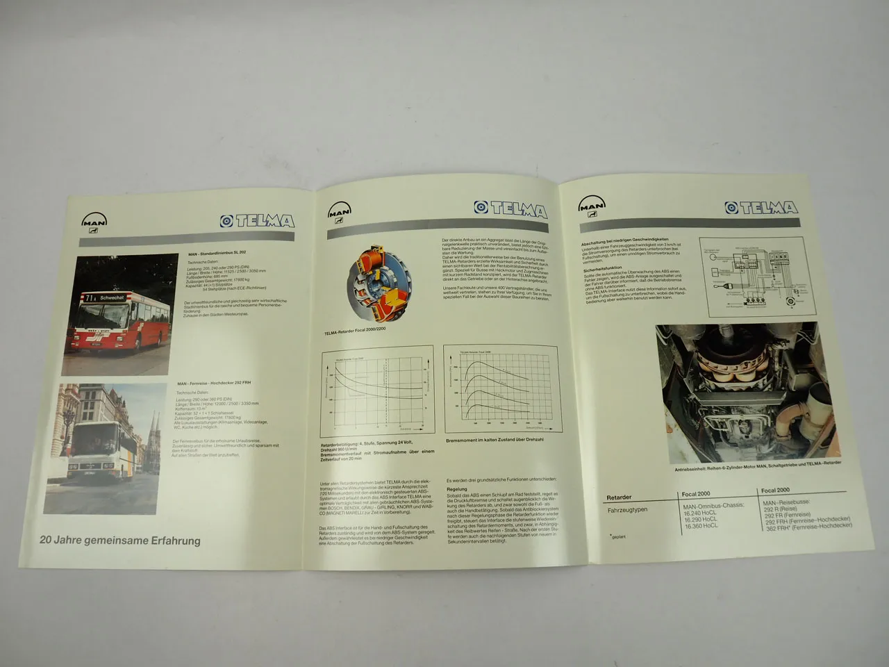MAN TELMA labinal Stadtlinienbus SL 202 Fernreise Hochdecker 292 FRH Prospekt