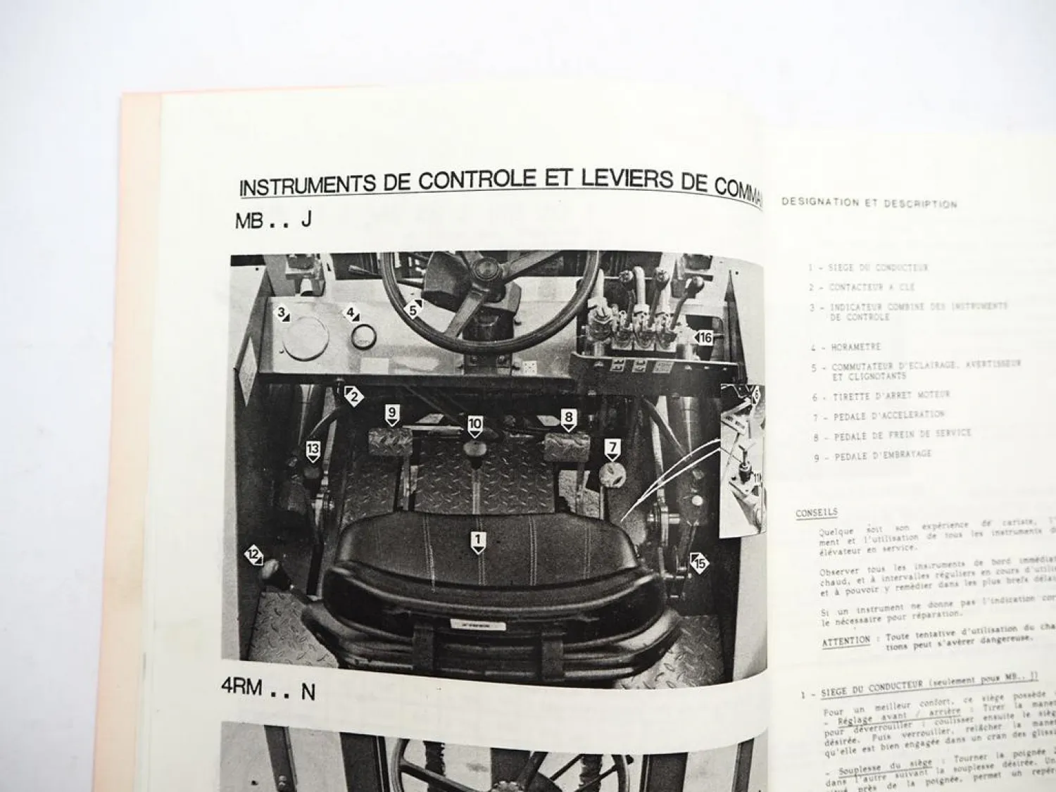 Manitou MB 21J 26J 30J 4RM 26 30 35 N Instructions dutilisation et entretien