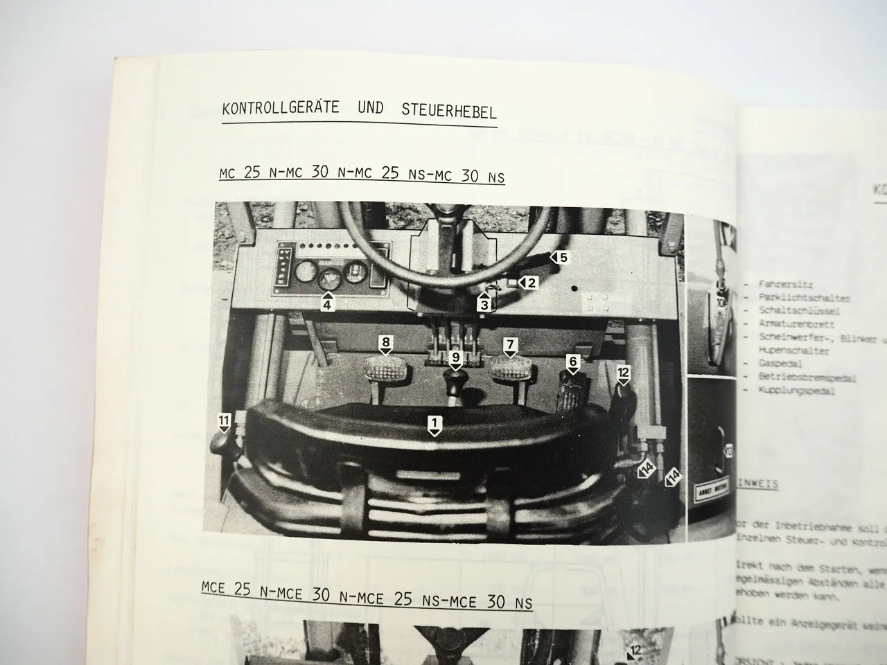 Manitou MC MCE 25 30 N NS Gabelstapler Betriebsanleitung Ersatzteilliste 1990