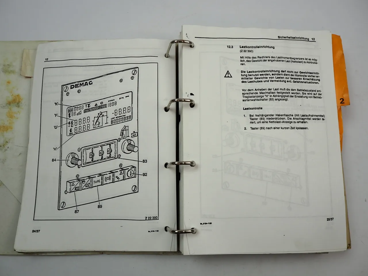 Mannesmann Demag AC 435 Mobilkran Betriebsanleitung Bedienung Wartung 1993