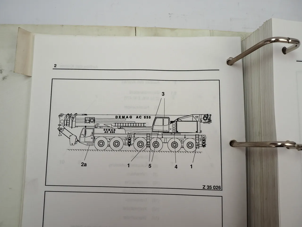 Mannesmann Dematic AC 535 Mobilkran Betriebsanleitung Bedienungsanleitung 1996