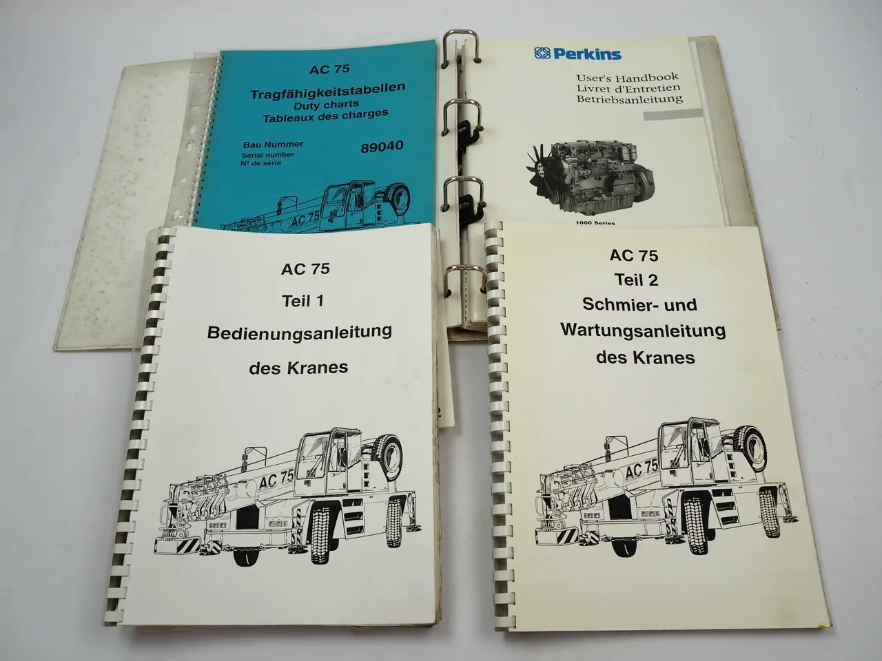 Mannesmann Dematic AC 75 Mobilkran Betriebsanleitung Bedienung Wartung 1997