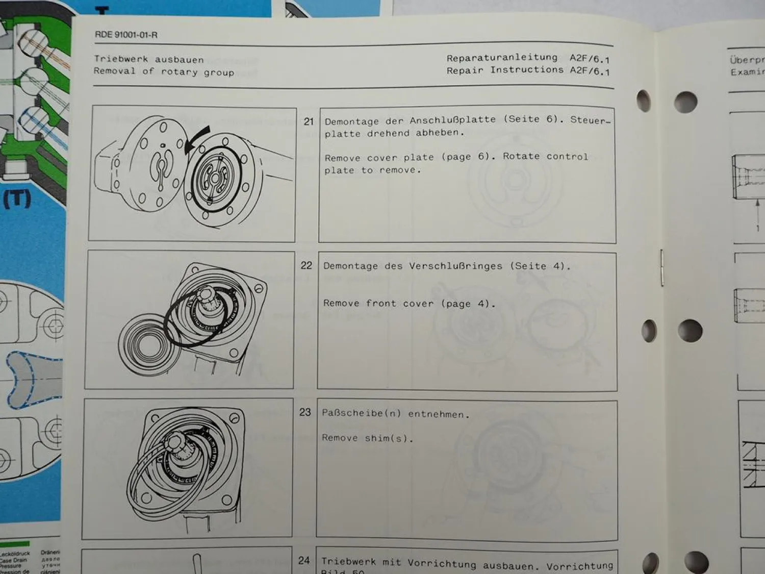 Mannesmann Rexroth A2F Konstantmotor Werkstatthandbuch 1989