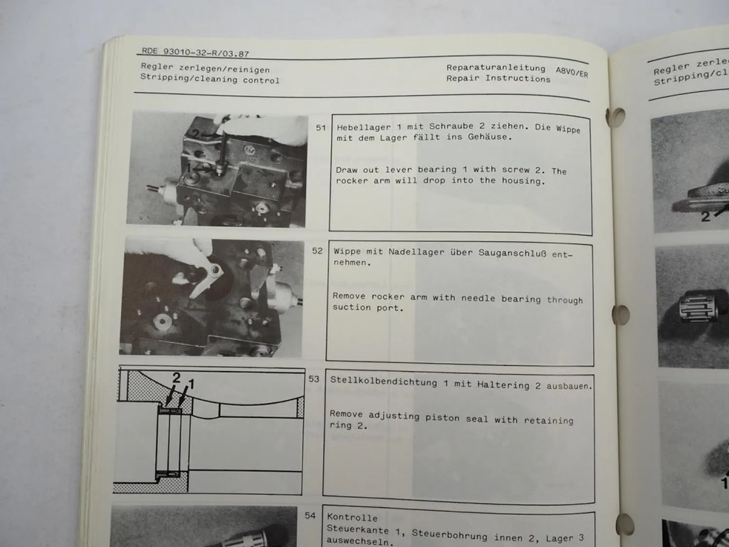 Mannesmann Rexroth Hydraulik Axialkolbenmaschinen Schulungshandbuch 10/1990