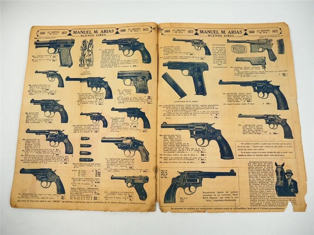 Manuel Arias Buenos Aires Argentinien Sattlerei Waffen Katalog 1930