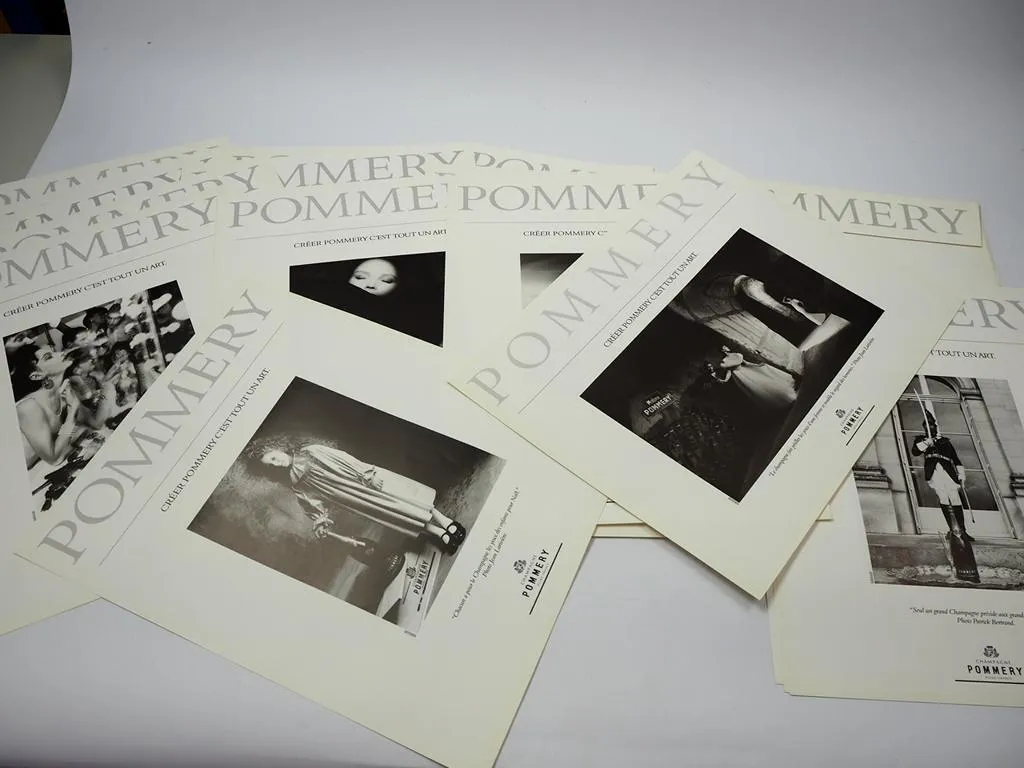 Mappe Champagne Pommery mit 20 Blättern nach Künstlerfotos 31 x 40 cm