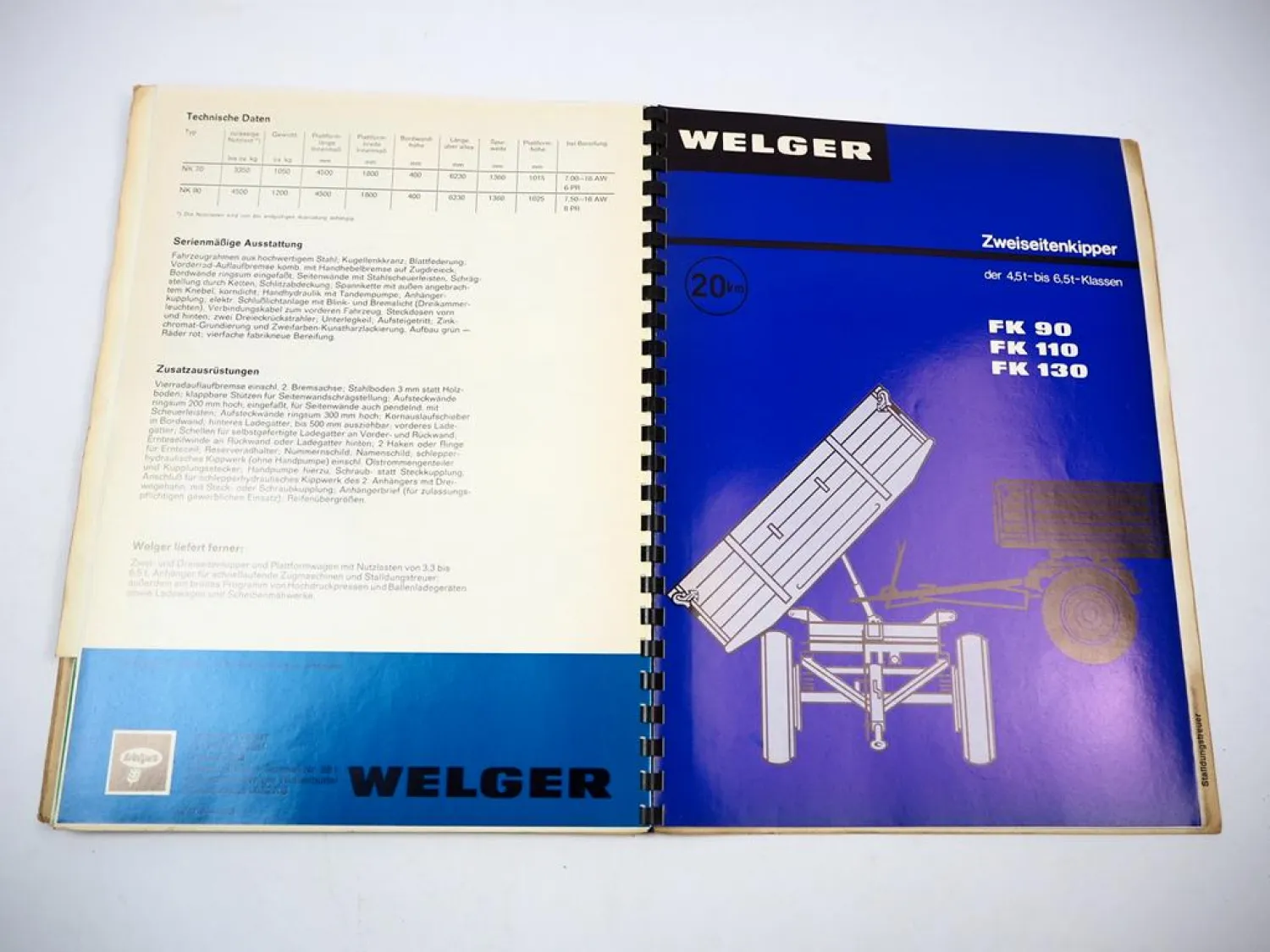 Mappe mit 15x Prospekt Welger Presse Ladewagen Mähwerk Verkaufsprogramm 1972