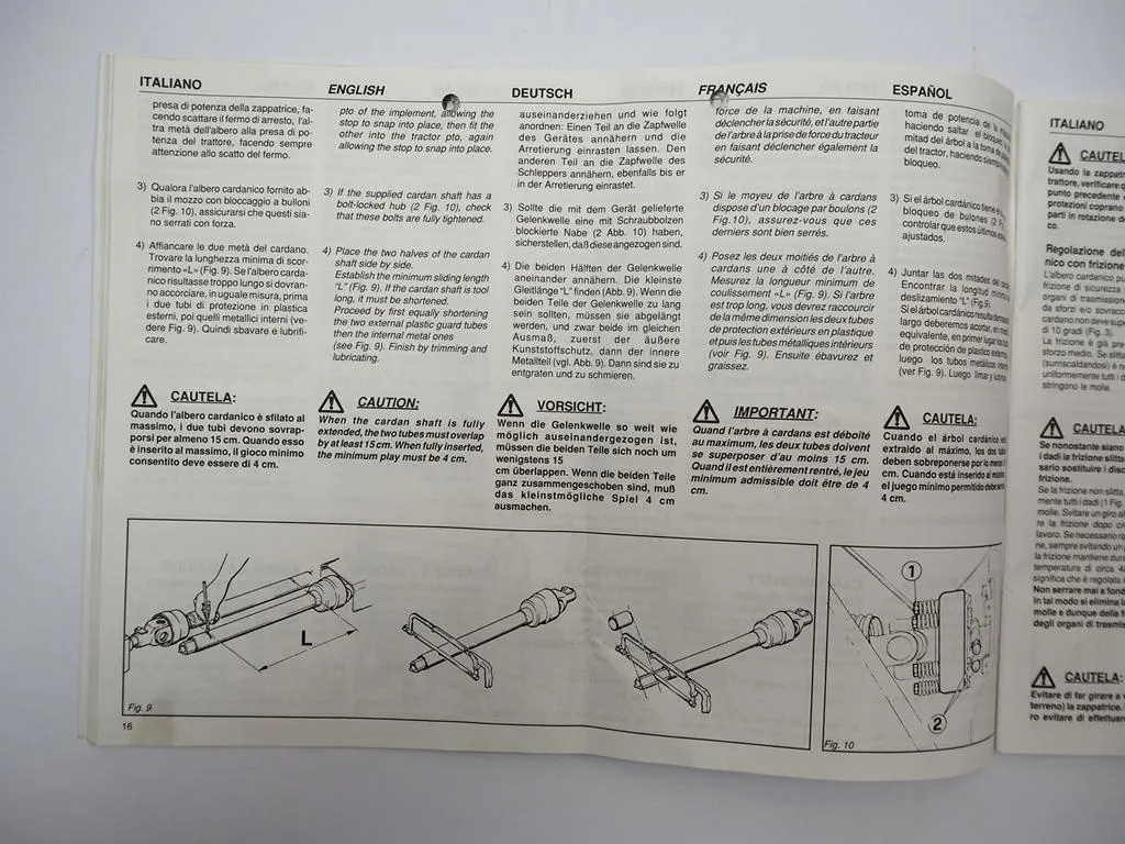 Maschio SC Super Cobra Condor Hackfräse Betriebsanleitung Ersatzteilliste