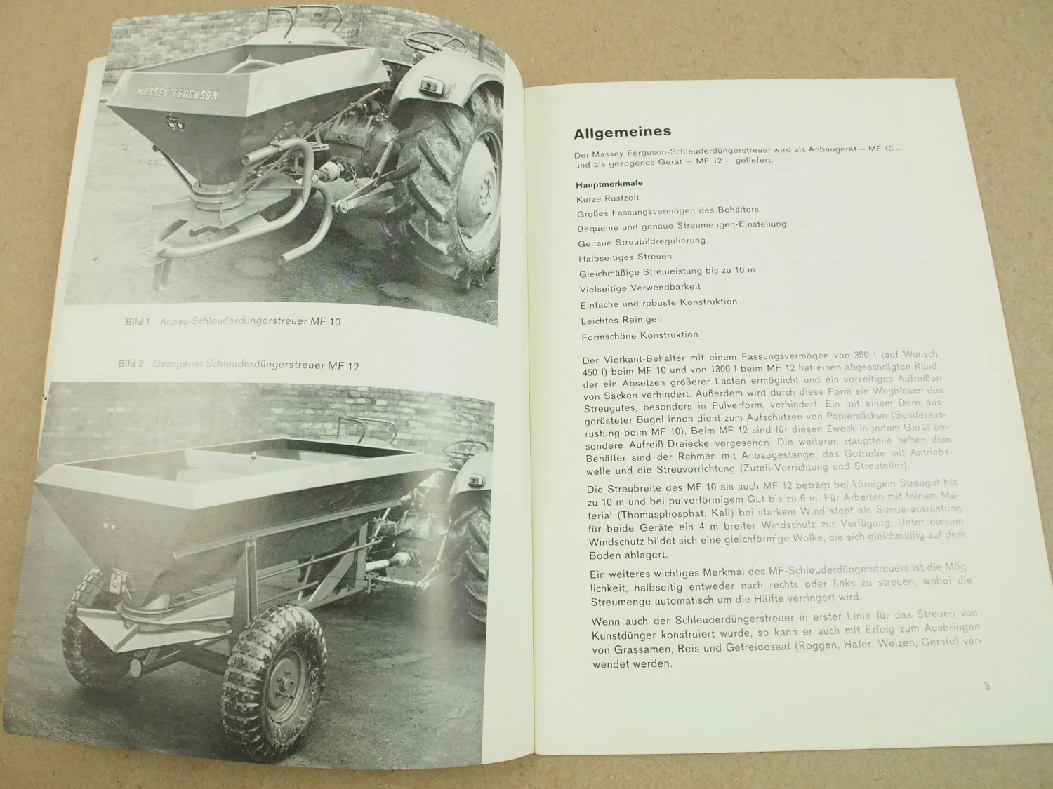 Massey Ferguson MF 10 12 Bedienungsanleitung Betriebsanleitung Wartung 1965