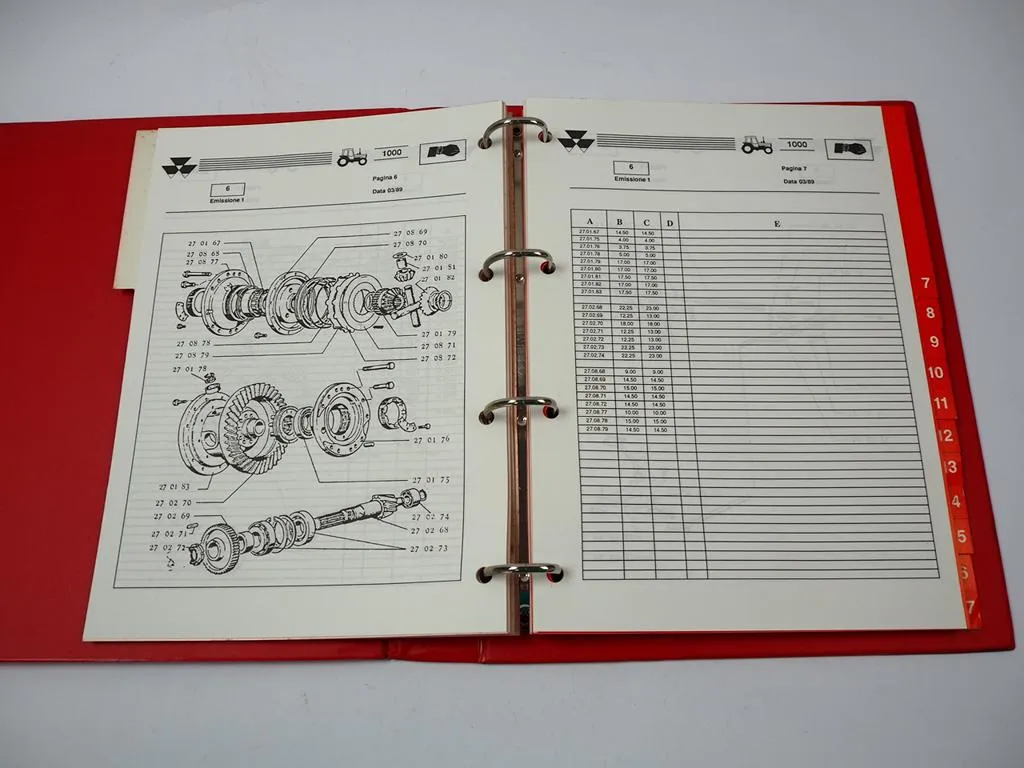 Massey Ferguson MF 1014 1024 1114 1324 MKII Richtzeitenliste Werkstatt 1989