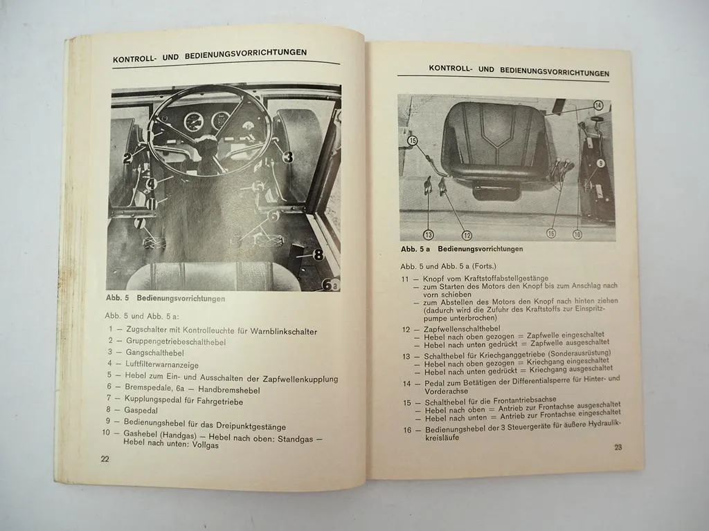 Massey Ferguson MF 1114 1134 A Schlepper Betriebsanleitung Bedienungsanleitung