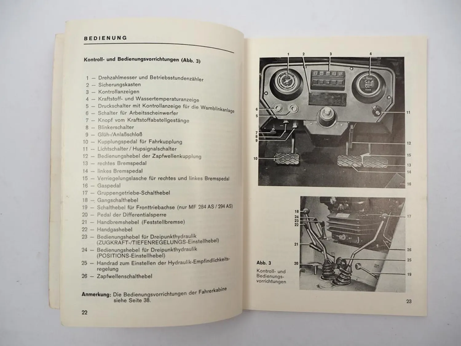 Massey Ferguson MF 284 294 S AS Betriebsanleitung Wartungsheft 1980er Jahre
