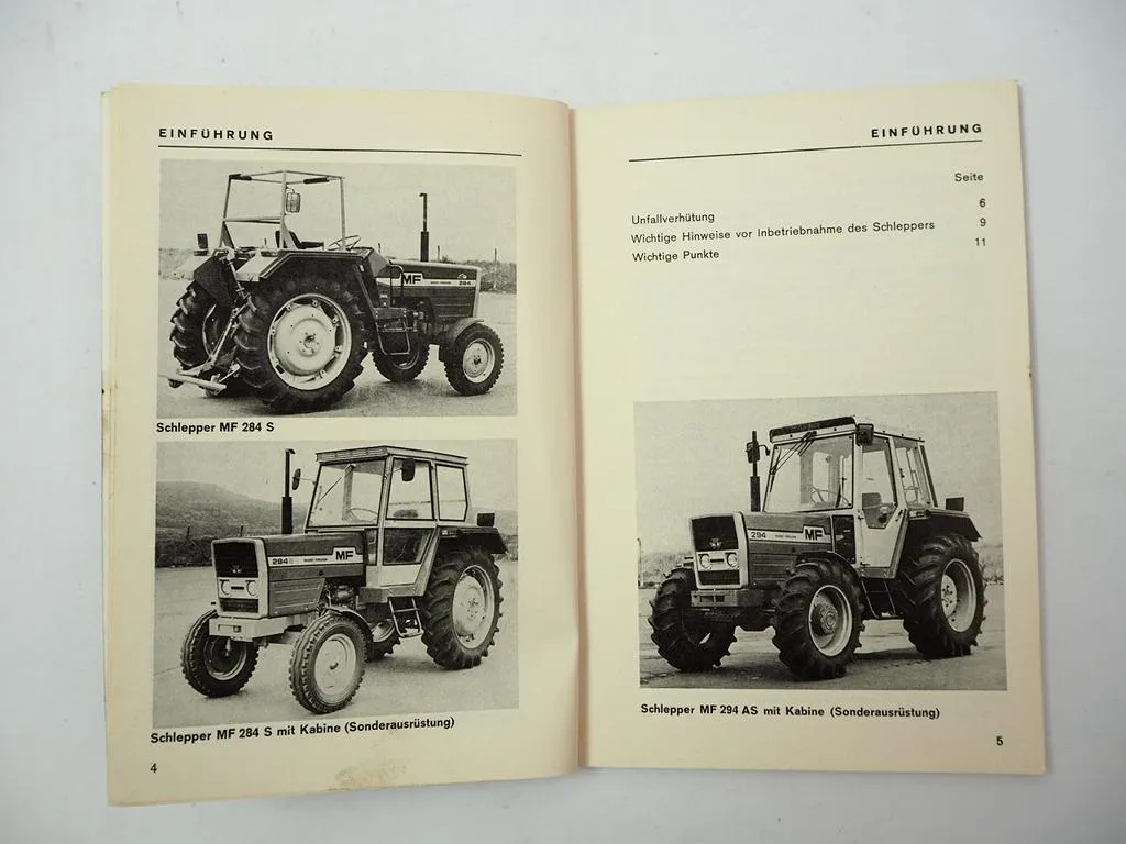 Massey Ferguson MF 284 294 S AS Schlepper Betriebsanleitung Bedienung 1983