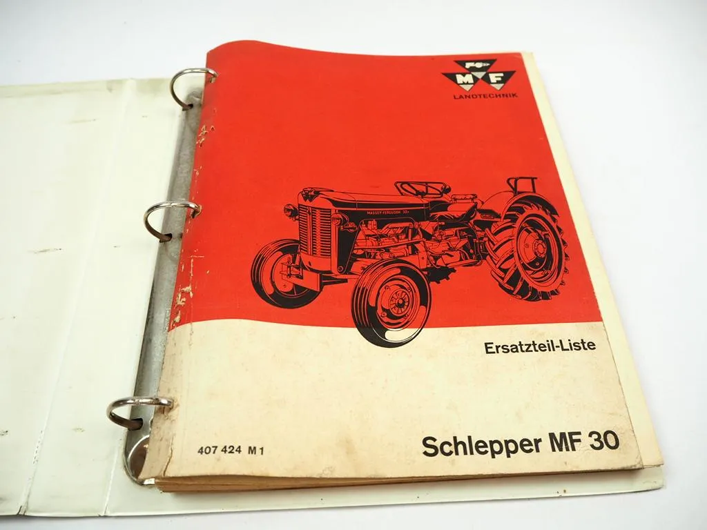Massey Ferguson MF 30 Traktor Ersatzteilliste 1964