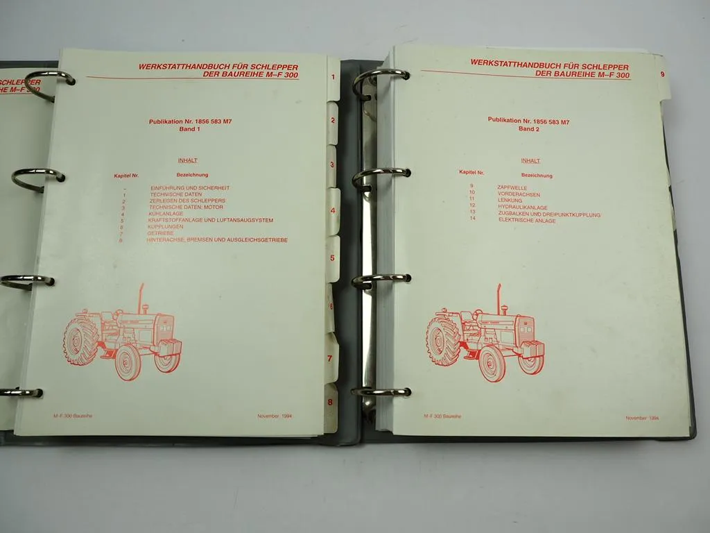 Massey Ferguson MF 300 Baureihe 340 bis 396 Werkstatthandbuch Reparaturleitfaden