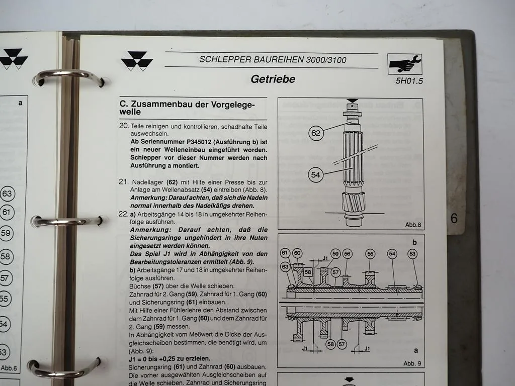 Massey Ferguson MF 3000 3100 Werkstatthandbuch Reparaturanleitung 1992/94