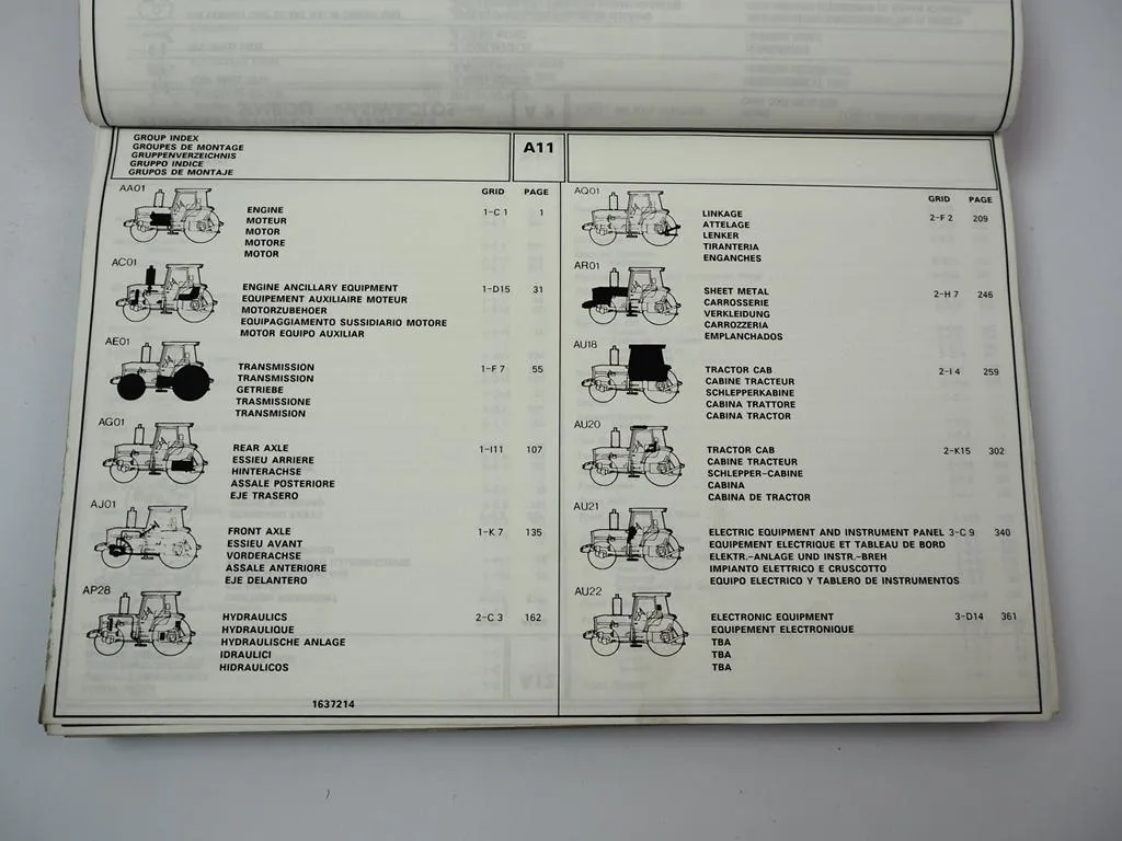 Massey Ferguson MF 3655 Traktor Schlepper Ersatzteilliste Spare Parts List 1990