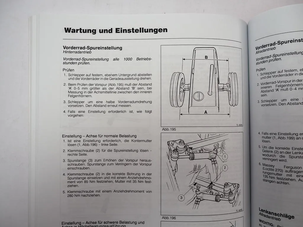 Massey Ferguson MF 4215 4220 4225 4235 4245 4255 4260 4270 Betriebsanleitung