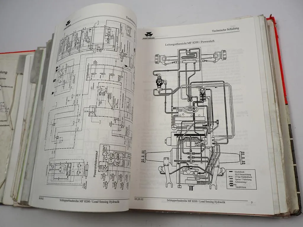 Massey Ferguson MF 6200 8200 Elektrik Hydraulik Service Training Schulung 2003