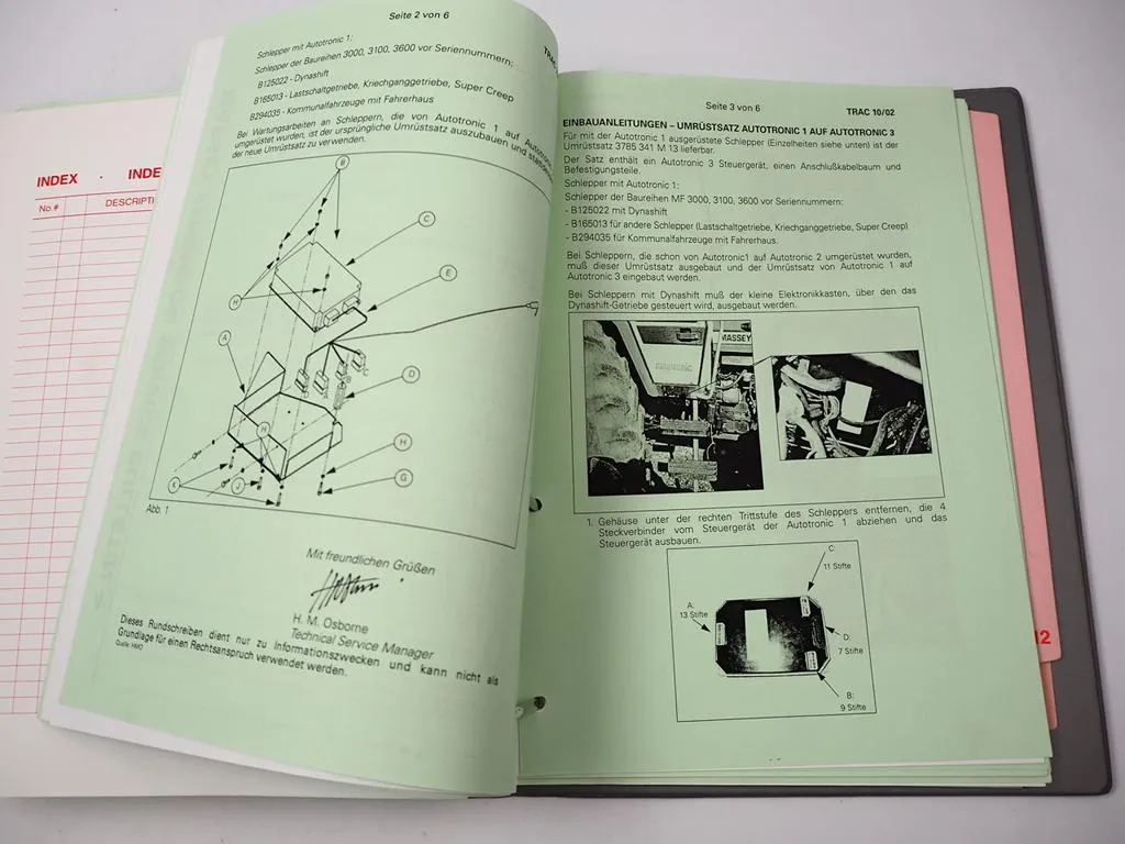 Massey Ferguson MF div. Traktor Serien Service Bulletins 1997 - 2002 Werkstatthandbuch