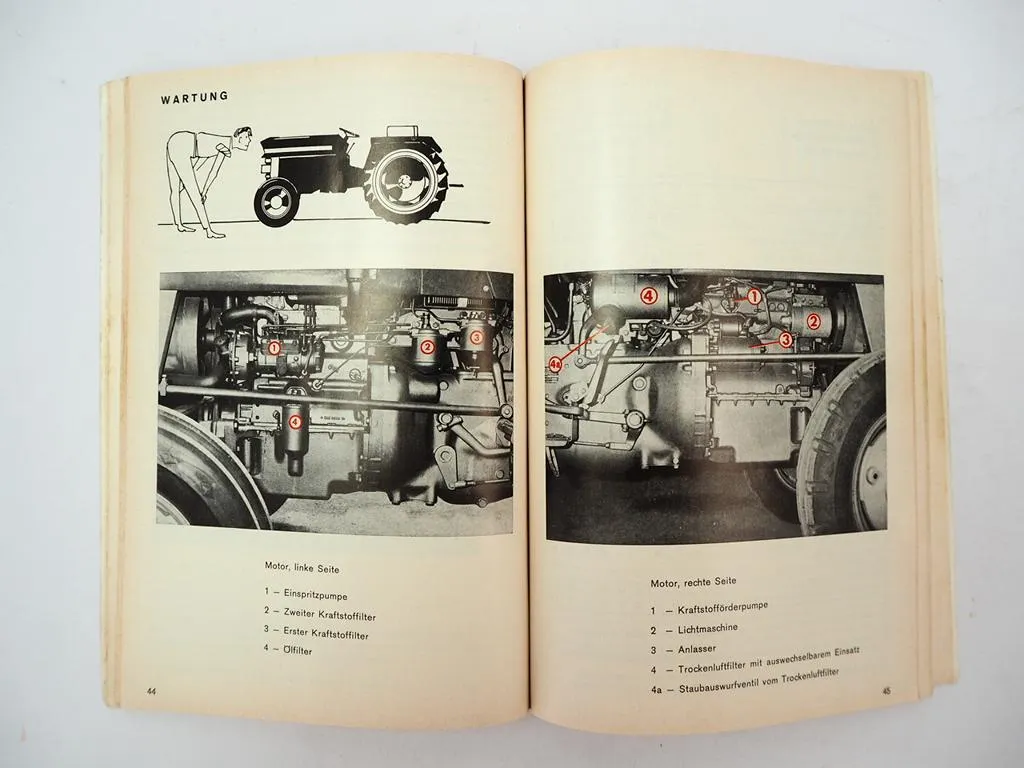 Massey Ferguson MF133 Schlepper Betriebsanleitung Bedienungsanleitung 1971