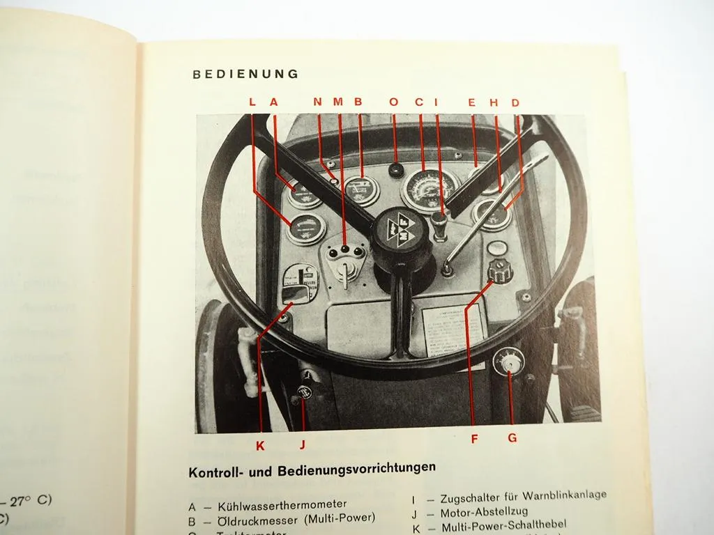 Massey Ferguson MF188 MF188 A Schlepper Betriebsanleitung Wartung 1972