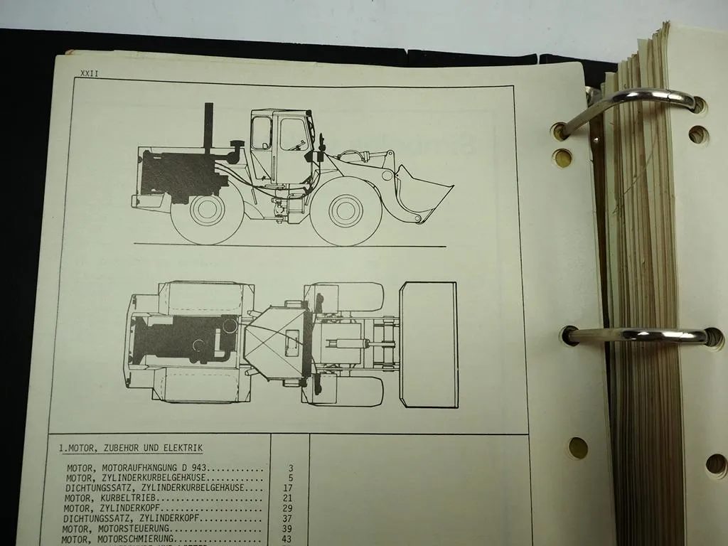 Massey Ferguson MF44 C Hanomag B11 C Radlader Ersatzteilliste 1979/80
