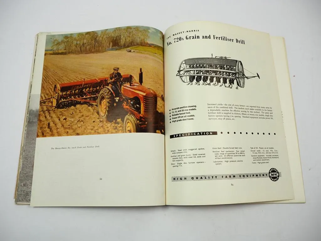 Massey Harris Farmer Annual 1952 Jahrbuch Traktor Mähdrescher Landtechnik