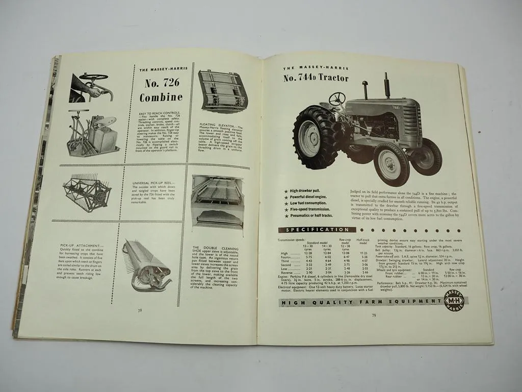 Massey Harris Farmer Annual 1952 Jahrbuch Traktor Mähdrescher Landtechnik