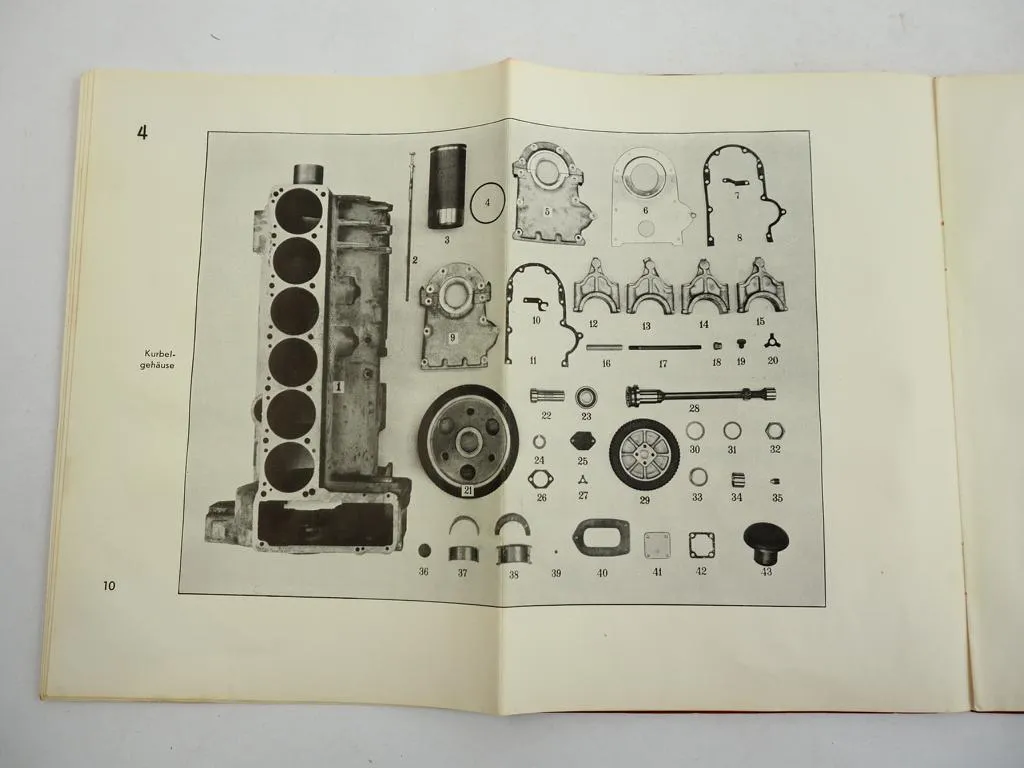 Maybach HL54TUKRM Motor im Sd.Kfz.6 Ersatzteilliste 1940 Wehrmacht