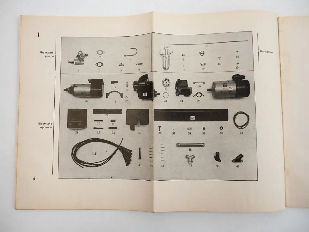 Maybach HL85TUKRM Motor im Sd.Kfz.8 Ersatzteilliste 1942 Wehrmacht
