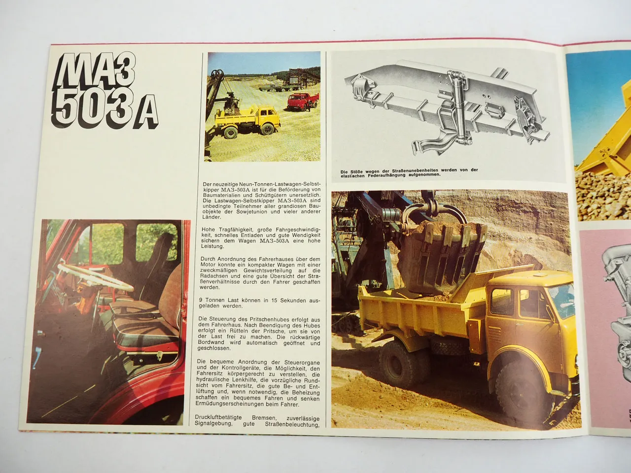 MAZ 503A Kipper Prospekt Poster 1960er Jahre Minsk